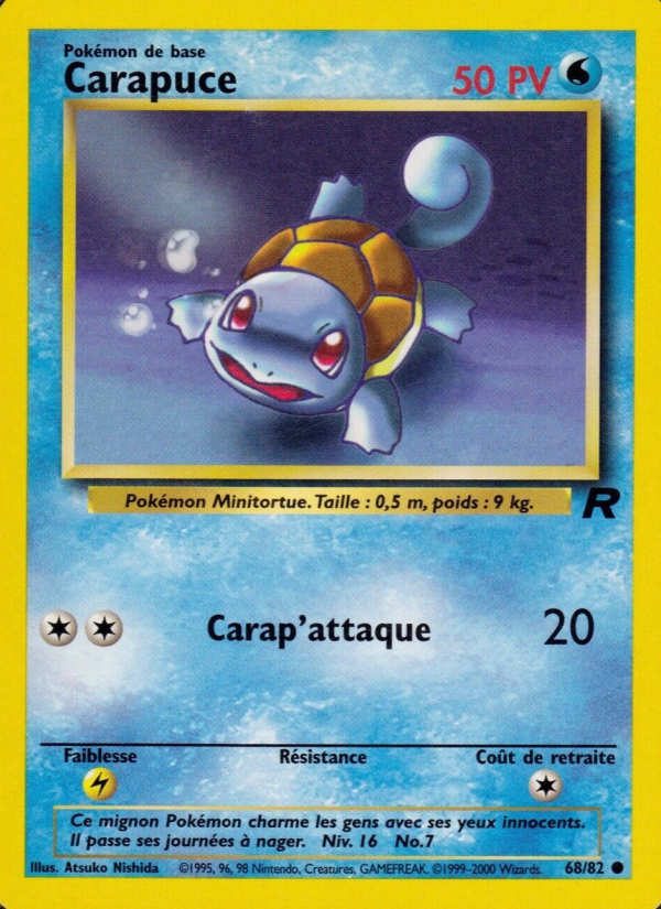 Carapuce 68 — Team Rocket (French Pokémon TCG card)