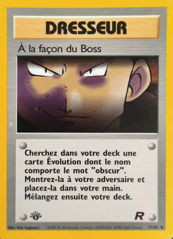 À la façon du Boss 73 — Team Rocket (French Pokémon TCG card)
