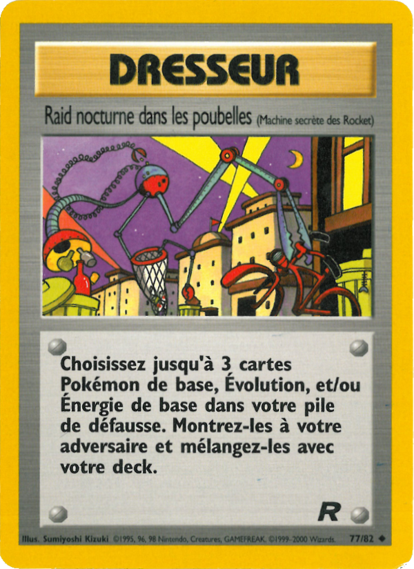Raid nocturne dans les poubelles 77 — Team Rocket (French Pokémon TCG card)
