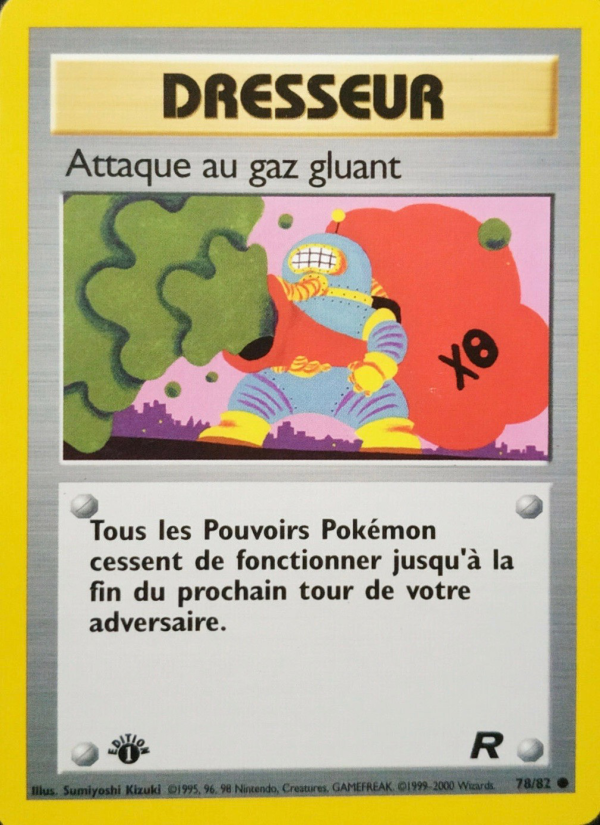 Attaque au gaz gluant 78 — Team Rocket (French Pokémon TCG card)