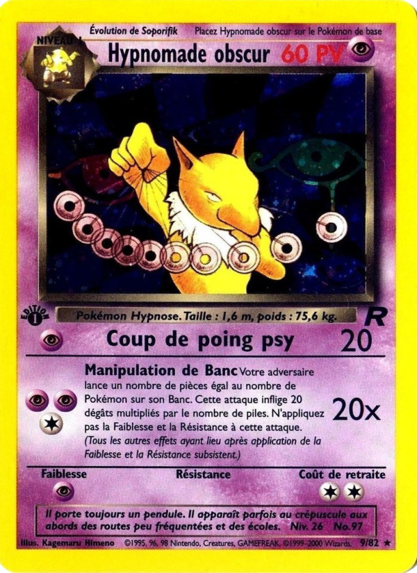 Hypnomade obscur 9 — Team Rocket (French Pokémon TCG card)