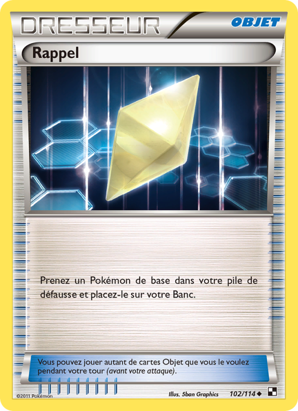 Rappel 102 — Black & White (French Pokémon TCG card)
