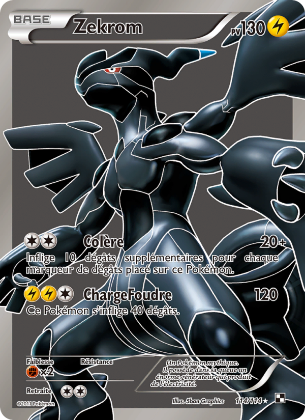 Zekrom 114 — Black & White (French Pokémon TCG card)