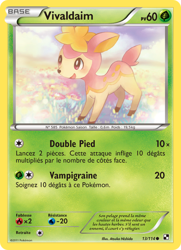 Vivaldaim 13 — Black & White (French Pokémon TCG card)
