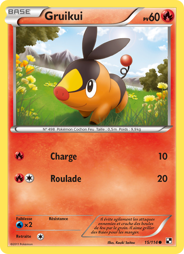 Gruikui 15 — Black & White (French Pokémon TCG card)