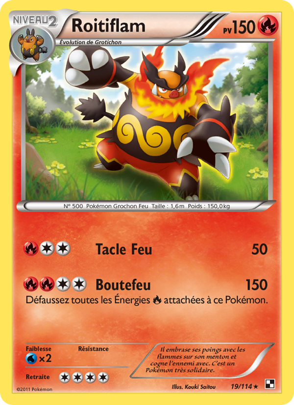 Roitiflam 19 — Black & White (French Pokémon TCG card)