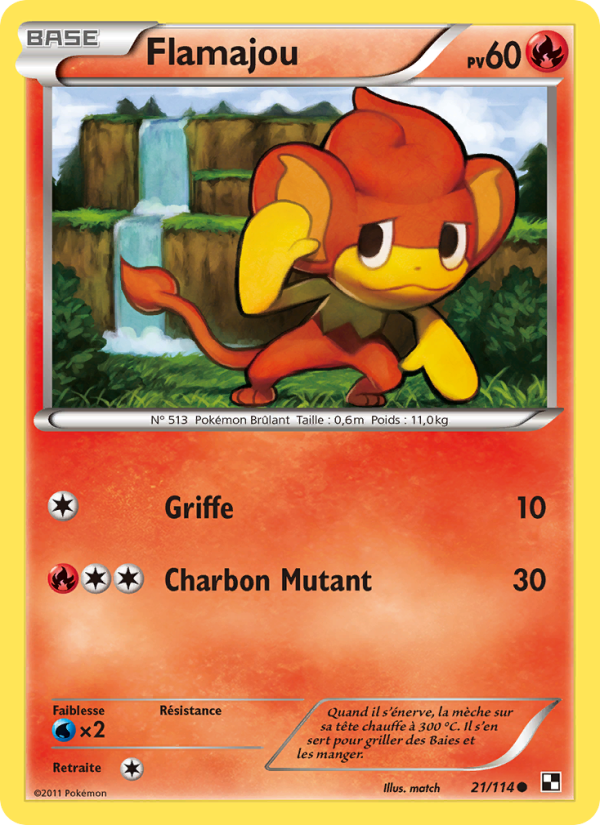 Flamajou 21 — Black & White (French Pokémon TCG card)