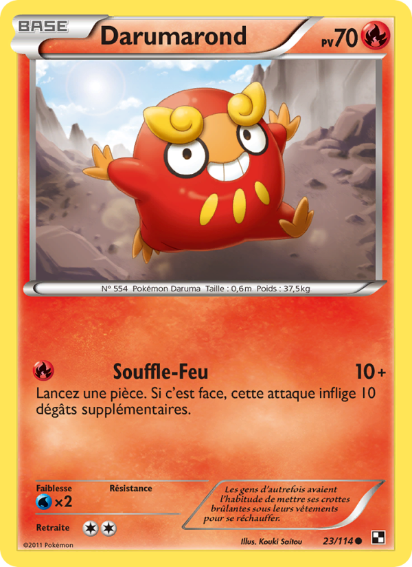 Darumarond 23 — Black & White (French Pokémon TCG card)