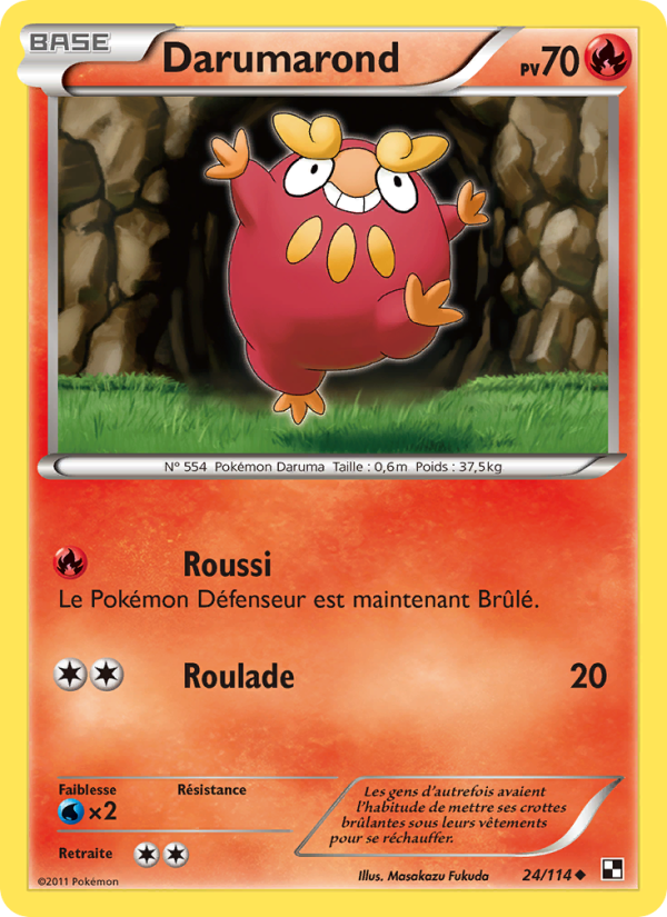 Darumarond 24 — Black & White (French Pokémon TCG card)