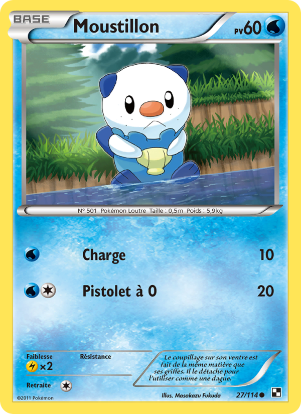 Moustillon 27 — Black & White (French Pokémon TCG card)