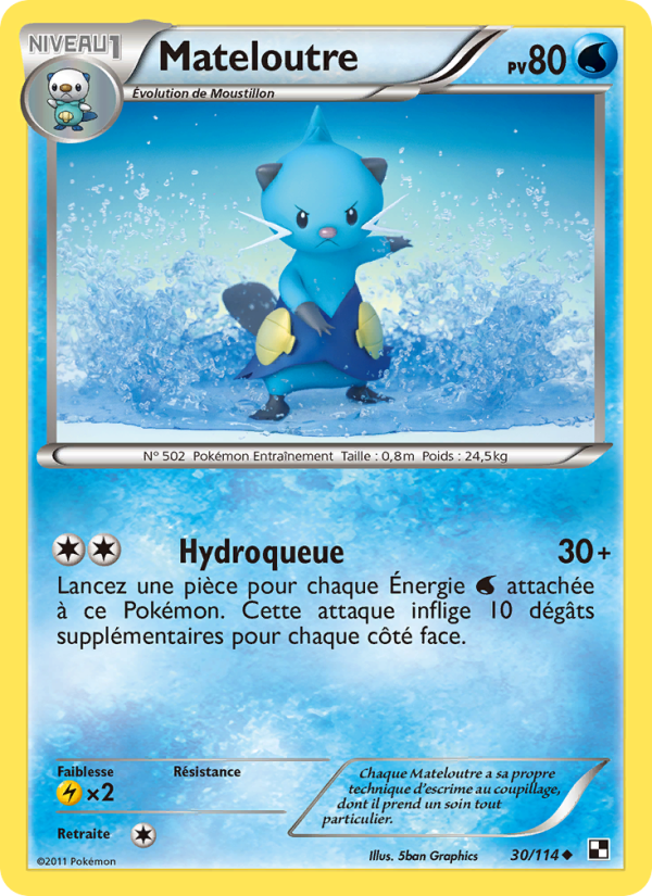 Mateloutre 30 — Black & White (French Pokémon TCG card)