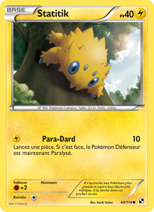Statitik 44 — Black & White (French Pokémon TCG card)