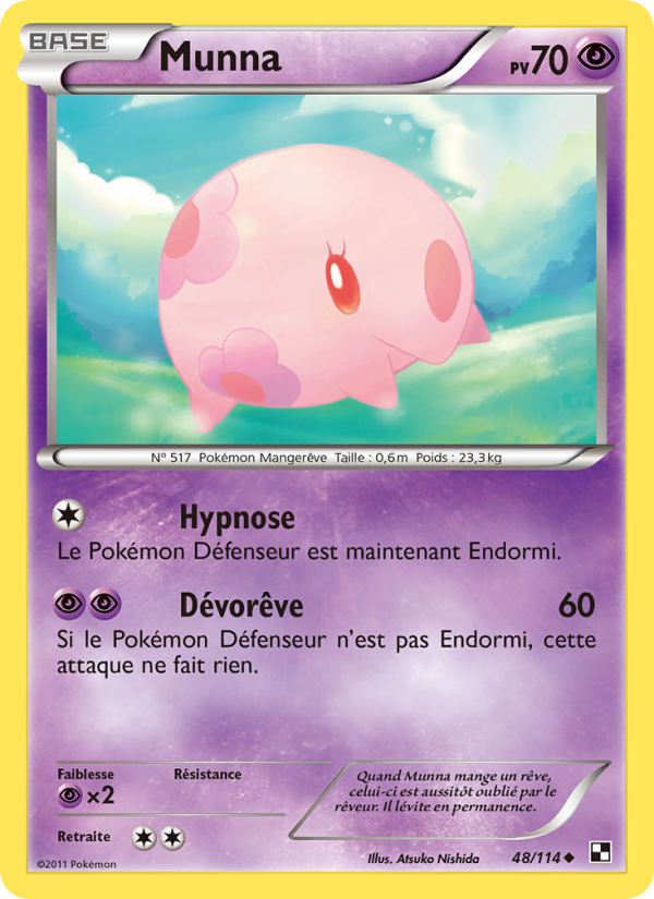 Munna 48 — Black & White (French Pokémon TCG card)
