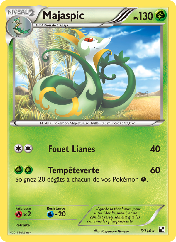 Majaspic 5 — Black & White (French Pokémon TCG card)