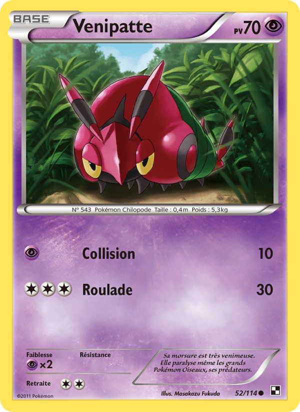 Venipatte 52 — Black & White (French Pokémon TCG card)