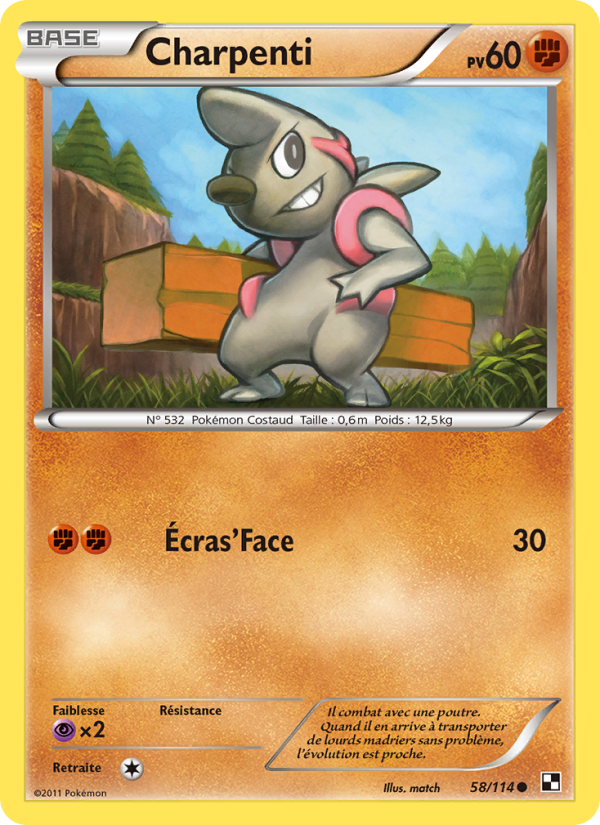 Charpenti 58 — Black & White (French Pokémon TCG card)