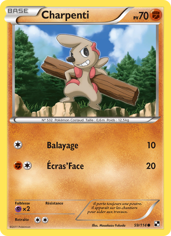 Charpenti 59 — Black & White (French Pokémon TCG card)