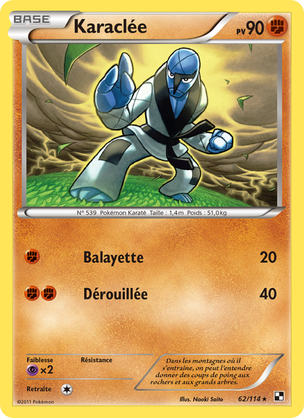 Karaclée 62 — Black & White (French Pokémon TCG card)