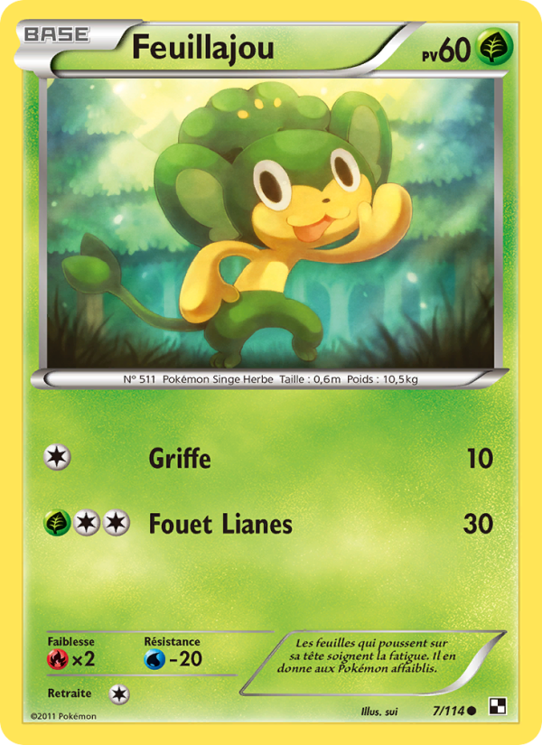 Feuillajou 7 — Black & White (French Pokémon TCG card)