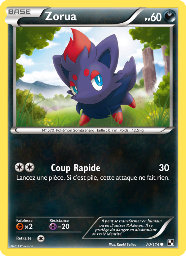 Zorua 70 — Black & White (French Pokémon TCG card)