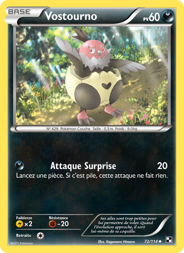 Vostourno 72 — Black & White (French Pokémon TCG card)