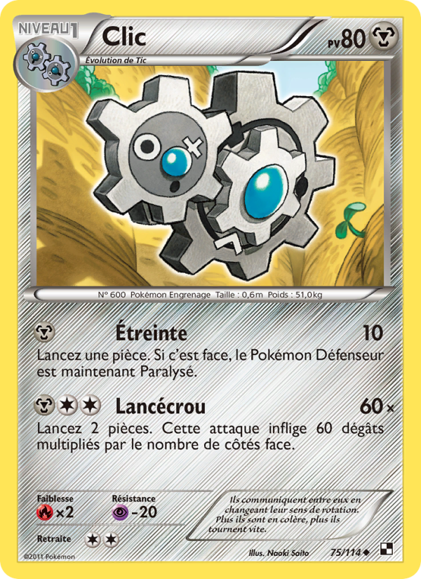 Clic 75 — Black & White (French Pokémon TCG card)