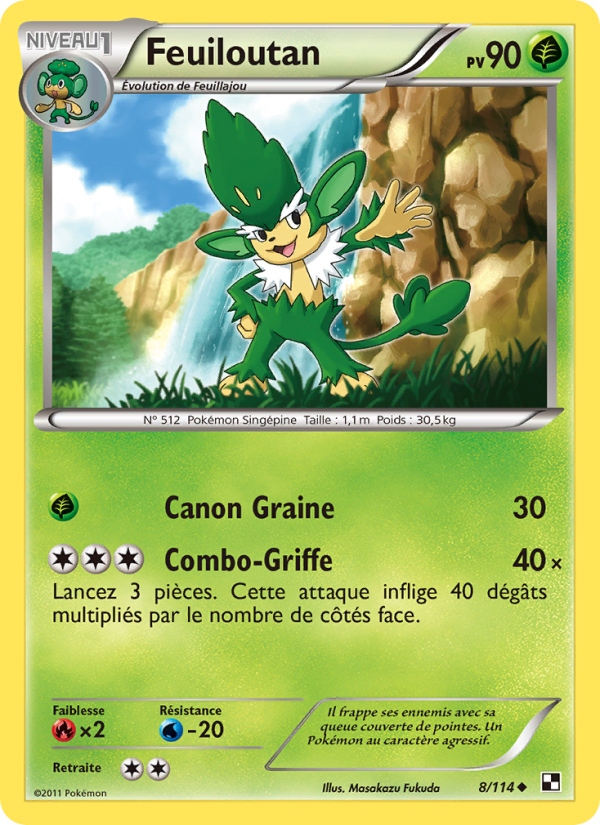 Feuiloutan 8 — Black & White (French Pokémon TCG card)