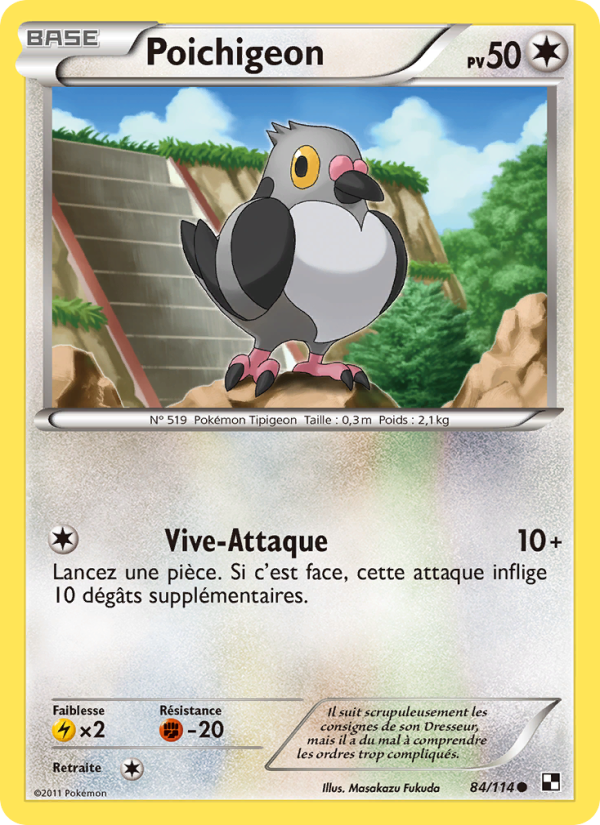Poichigeon 84 — Black & White (French Pokémon TCG card)