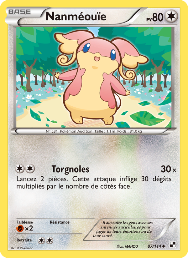 Nanméouïe 87 — Black & White (French Pokémon TCG card)