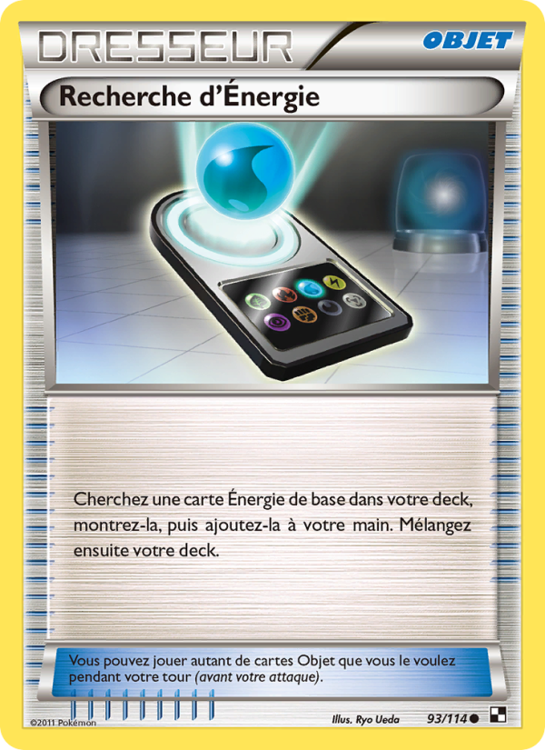 Recherche d’Énergie 93 — Black & White (French Pokémon TCG card)