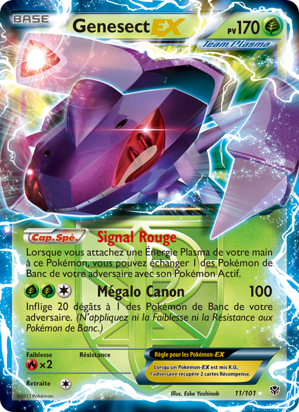 Genesect EX 11 — Plasma Blast (French Pokémon TCG card)