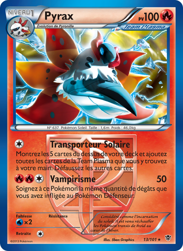Pyrax 13 — Plasma Blast (French Pokémon TCG card)