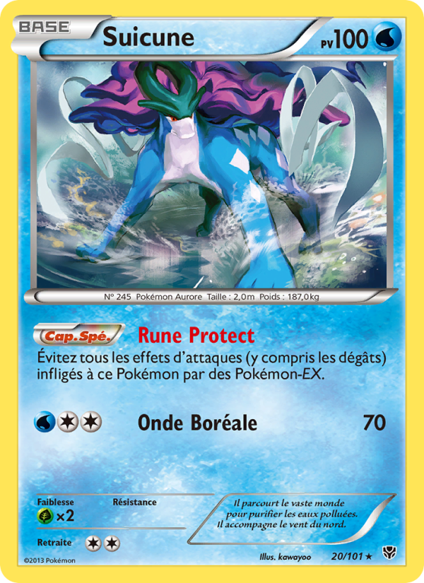 Suicune 20 — Plasma Blast (French Pokémon TCG card)