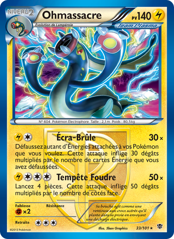 Ohmassacre 33 — Plasma Blast (French Pokémon TCG card)