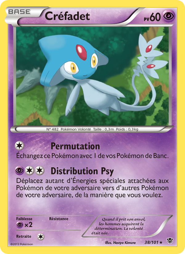 Créfadet 38 — Plasma Blast (French Pokémon TCG card)