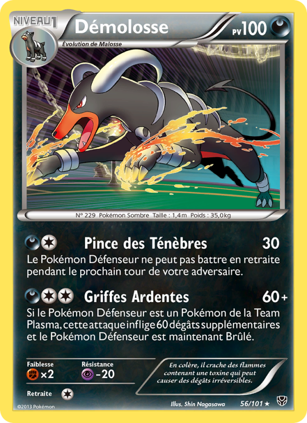 Démolosse 56 — Plasma Blast (French Pokémon TCG card)