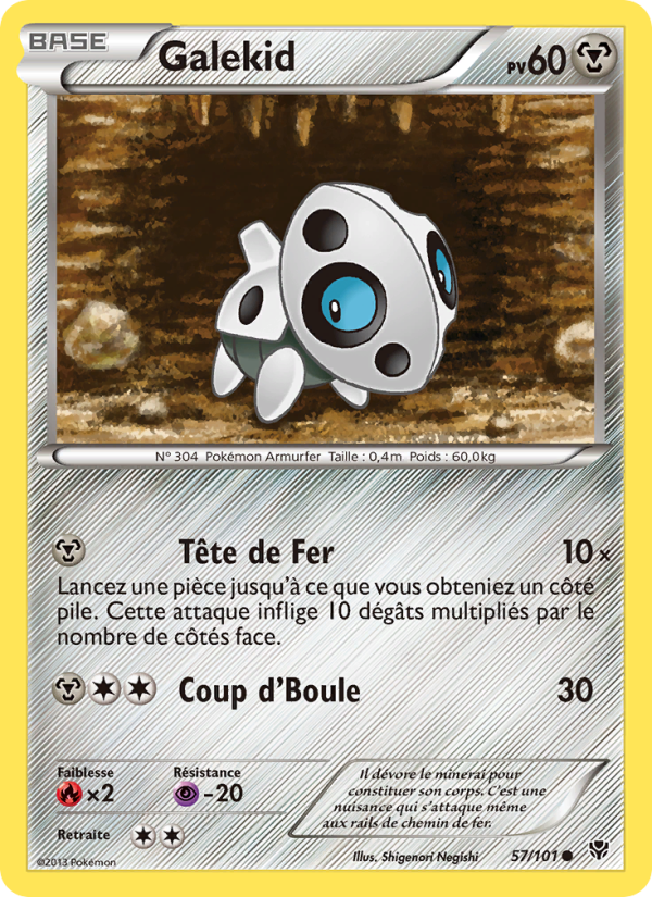 Galekid 57 — Plasma Blast (French Pokémon TCG card)