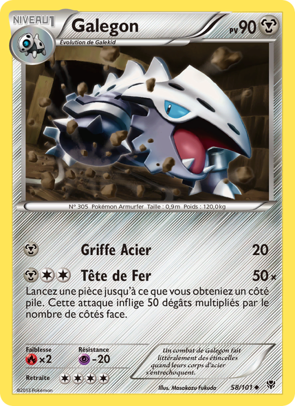 Galegon 58 — Plasma Blast (French Pokémon TCG card)