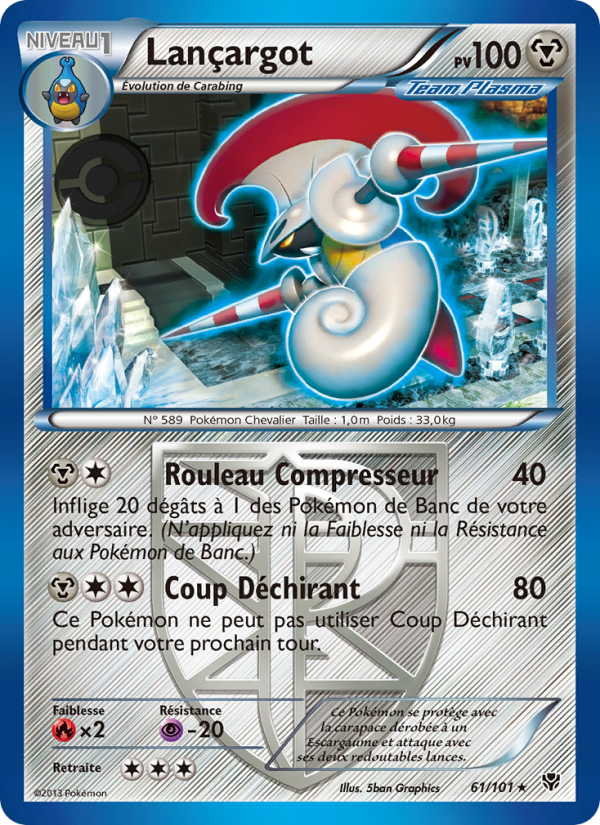 Lançargot 61 — Plasma Blast (French Pokémon TCG card)