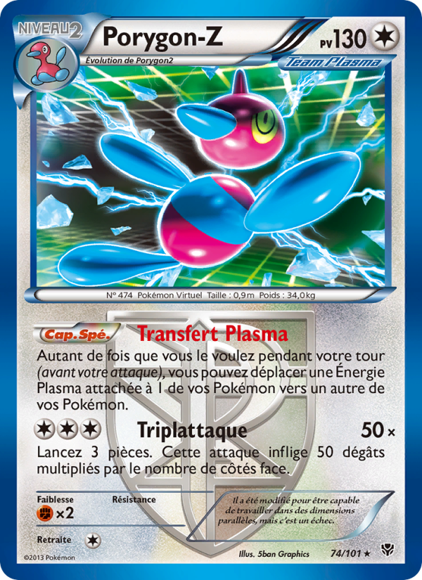 Porygon-Z 74 — Plasma Blast (French Pokémon TCG card)