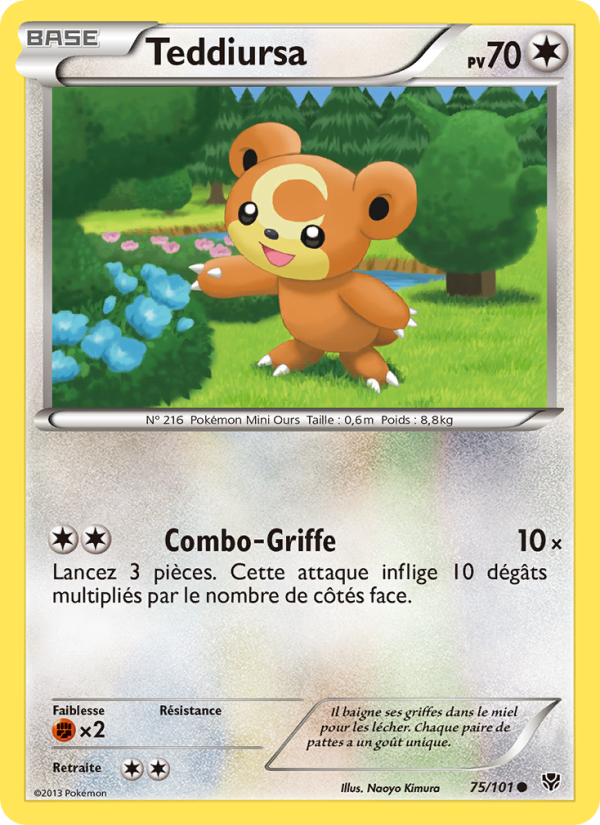 Teddiursa 75 — Plasma Blast (French Pokémon TCG card)