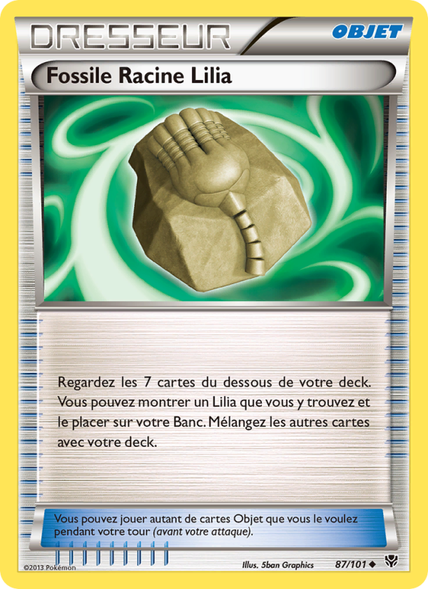 Fossile Racine Lilia 87 — Plasma Blast (French Pokémon TCG card)