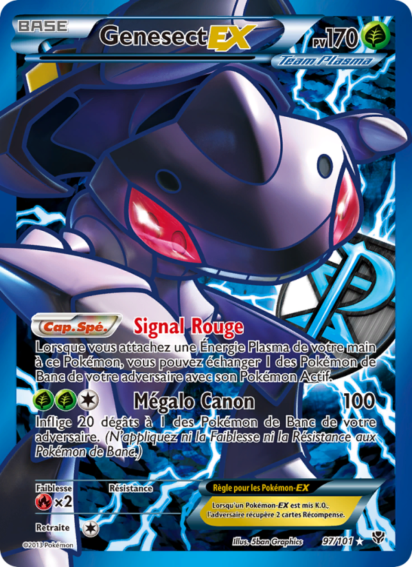 Genesect EX 97 — Plasma Blast (French Pokémon TCG card)