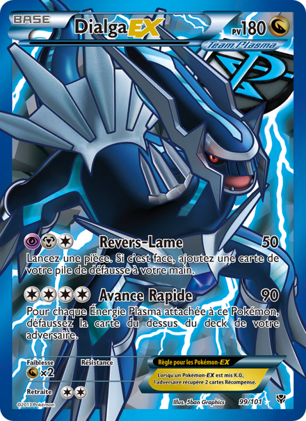 Dialga EX 99 — Plasma Blast (French Pokémon TCG card)