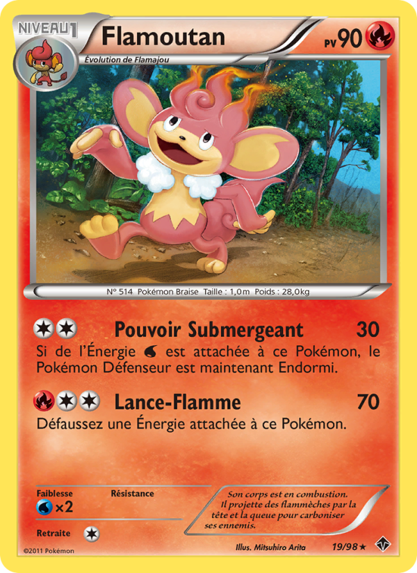 Flamoutan 19 — Emerging Powers (French Pokémon TCG card)