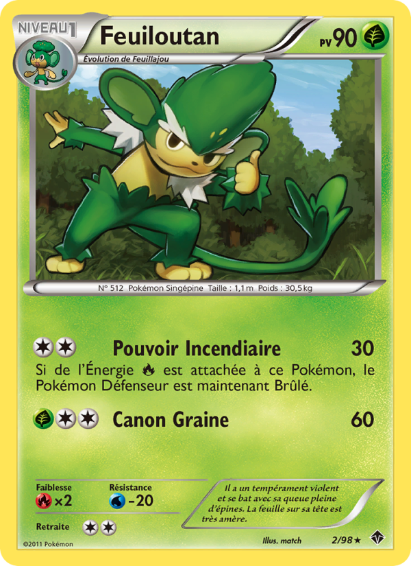 Feuiloutan 2 — Emerging Powers (French Pokémon TCG card)