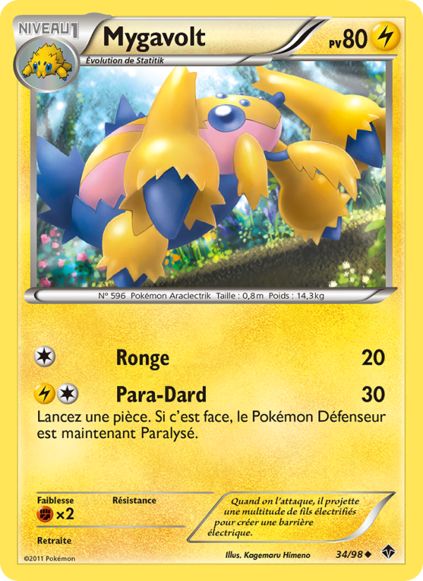 Mygavolt 34 — Emerging Powers (French Pokémon TCG card)