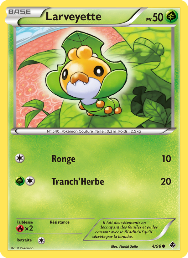 Larveyette 4 — Emerging Powers (French Pokémon TCG card)