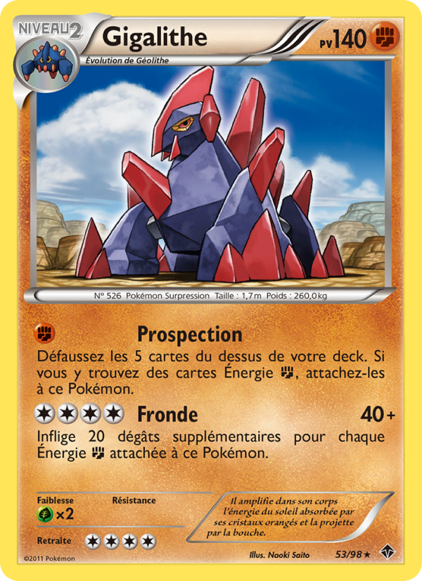 Gigalithe 53 — Emerging Powers (French Pokémon TCG card)