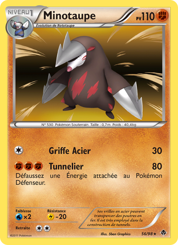 Minotaupe 56 — Emerging Powers (French Pokémon TCG card)